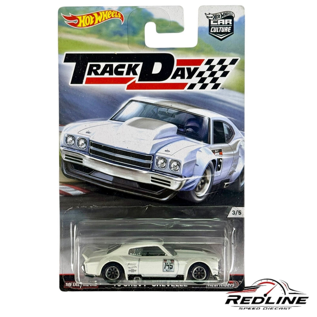 🇺🇸Hot Wheels Car Culture Track Day '70 Chevy Chevelle White H13🇺🇸