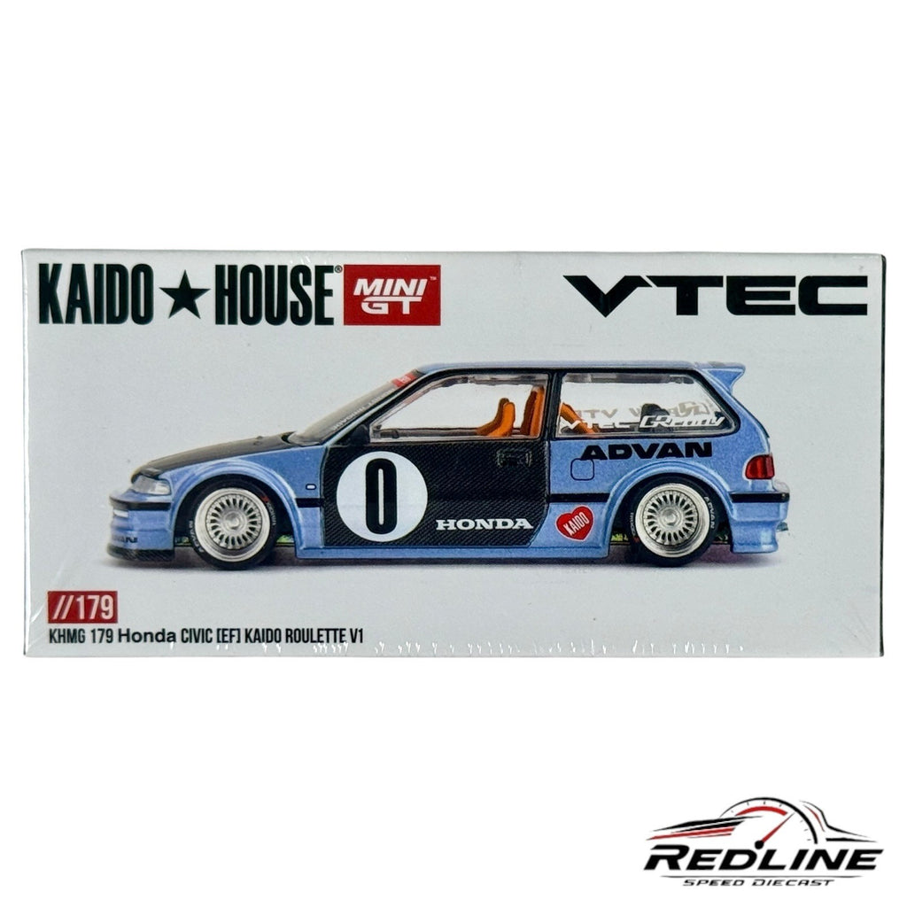 🎌Kaido House x Mini GT Honda Civic (EF)  Light Blue KHMG179 H3🎌