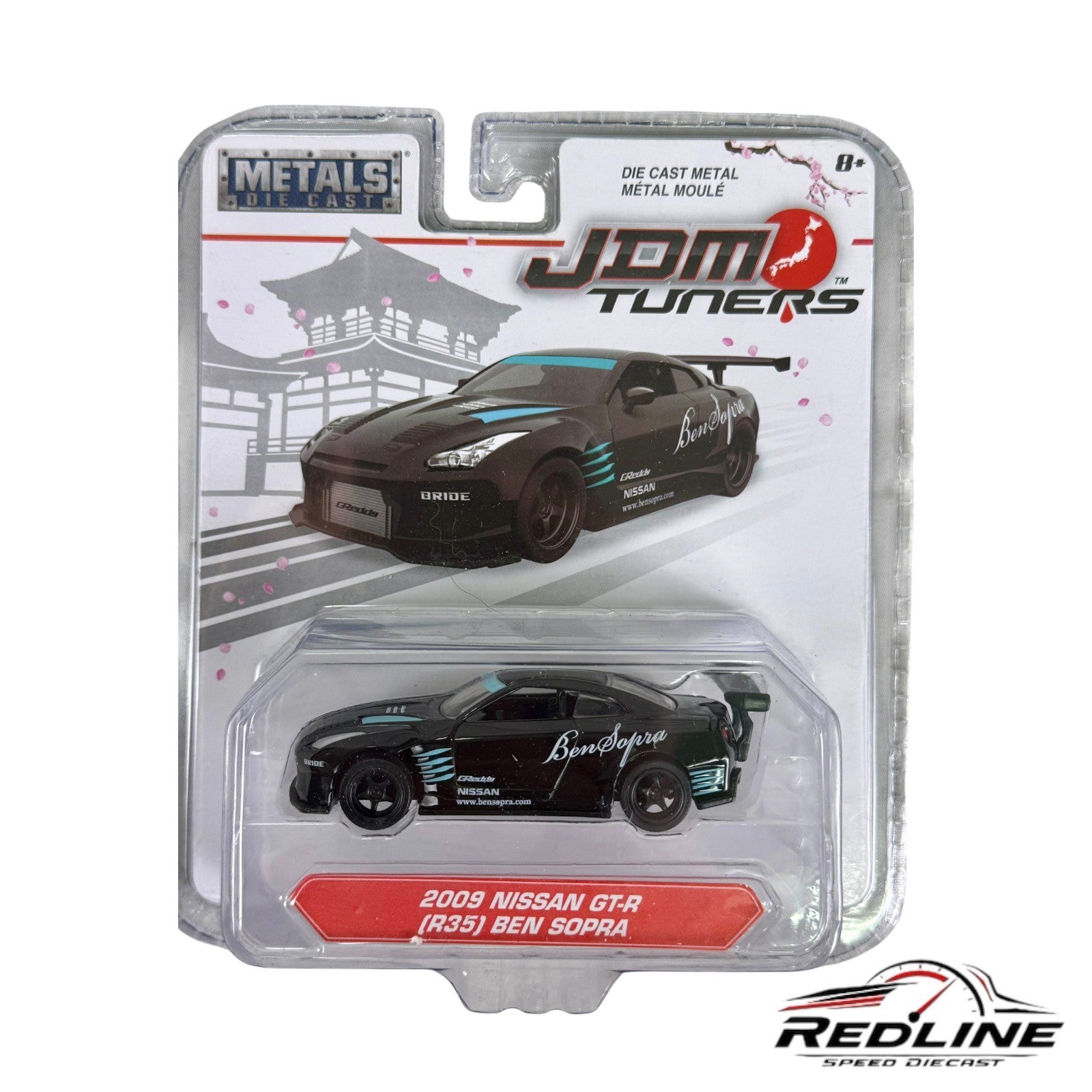 🎌Jada JDM Tuners 2009 Nissan GT-R (R35) Ben Sopra Blue Die-Cast 1:64 H26🎌