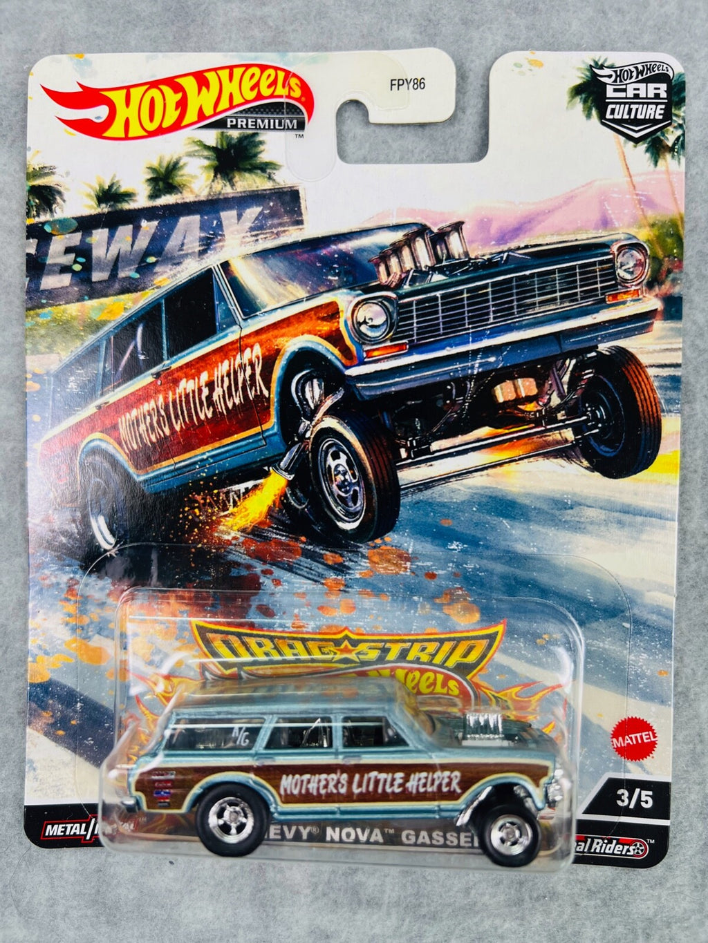 🇺🇸Hot Wheels Car Culture Dragstrip Demons  '64 Chevy NOVA Gasser H17🇺🇸