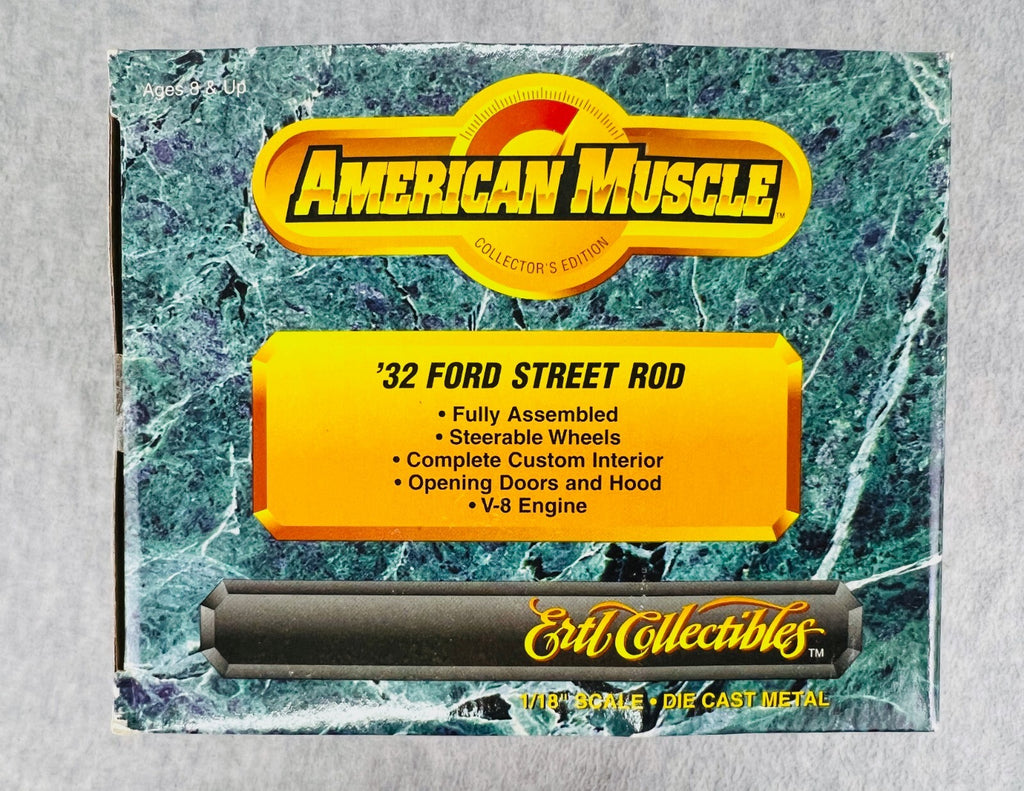 🔥🔥🔥ERTL American Muscle 1932 Ford Street Rod 1:18 Scale Yellow🔥🔥🔥