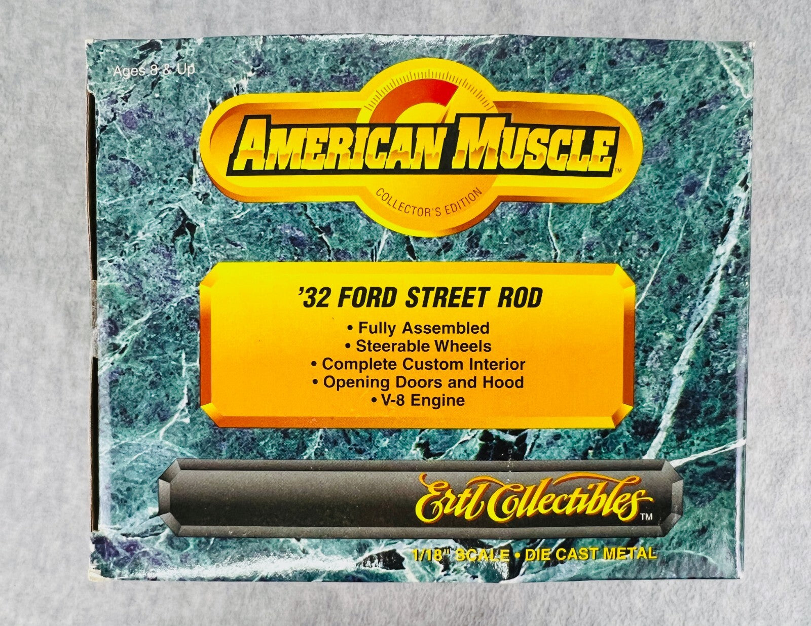 🔥🔥🔥ERTL American Muscle 1932 Ford Street Rod 1:18 Scale Yellow🔥🔥🔥