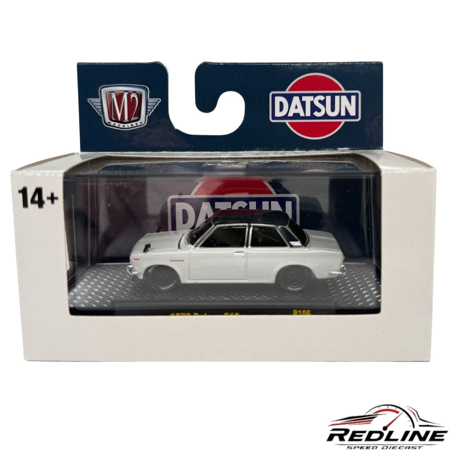 M2 Machines 1:64 1970 Datsun 510 White R106 25-110 H1