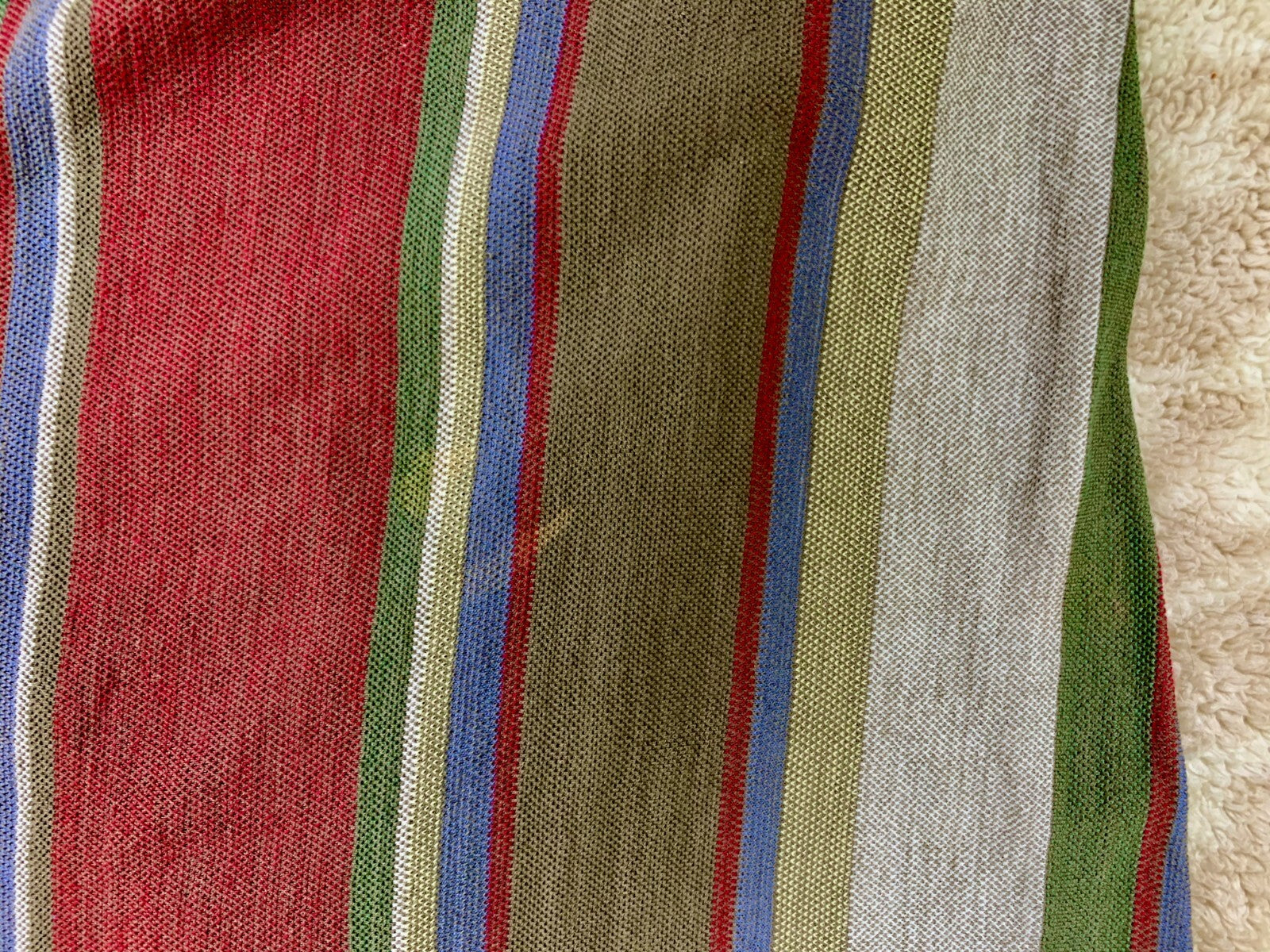 ****Vintage Mens Northern Isles Golf Polo Striped Red Green Blue Size X-Large***