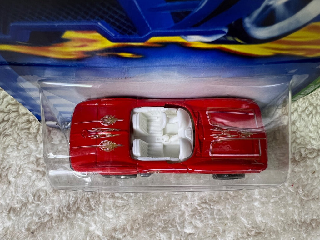 🔥🔥Hot Wheels Treasure Hunt Series 1/12 '65 Corvette Red DAMAGE CARD HW18🔥🔥