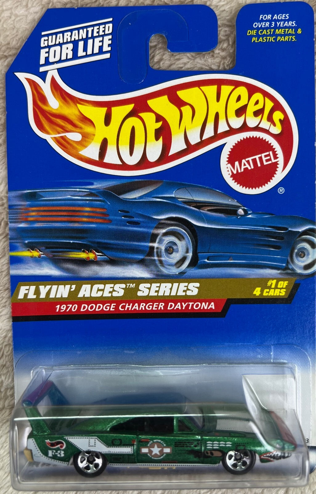 🔥🔥🔥Hot Wheels 1997 Flying' Aces Series 1970 Dodge Charger Daytona HW18🔥🔥🔥