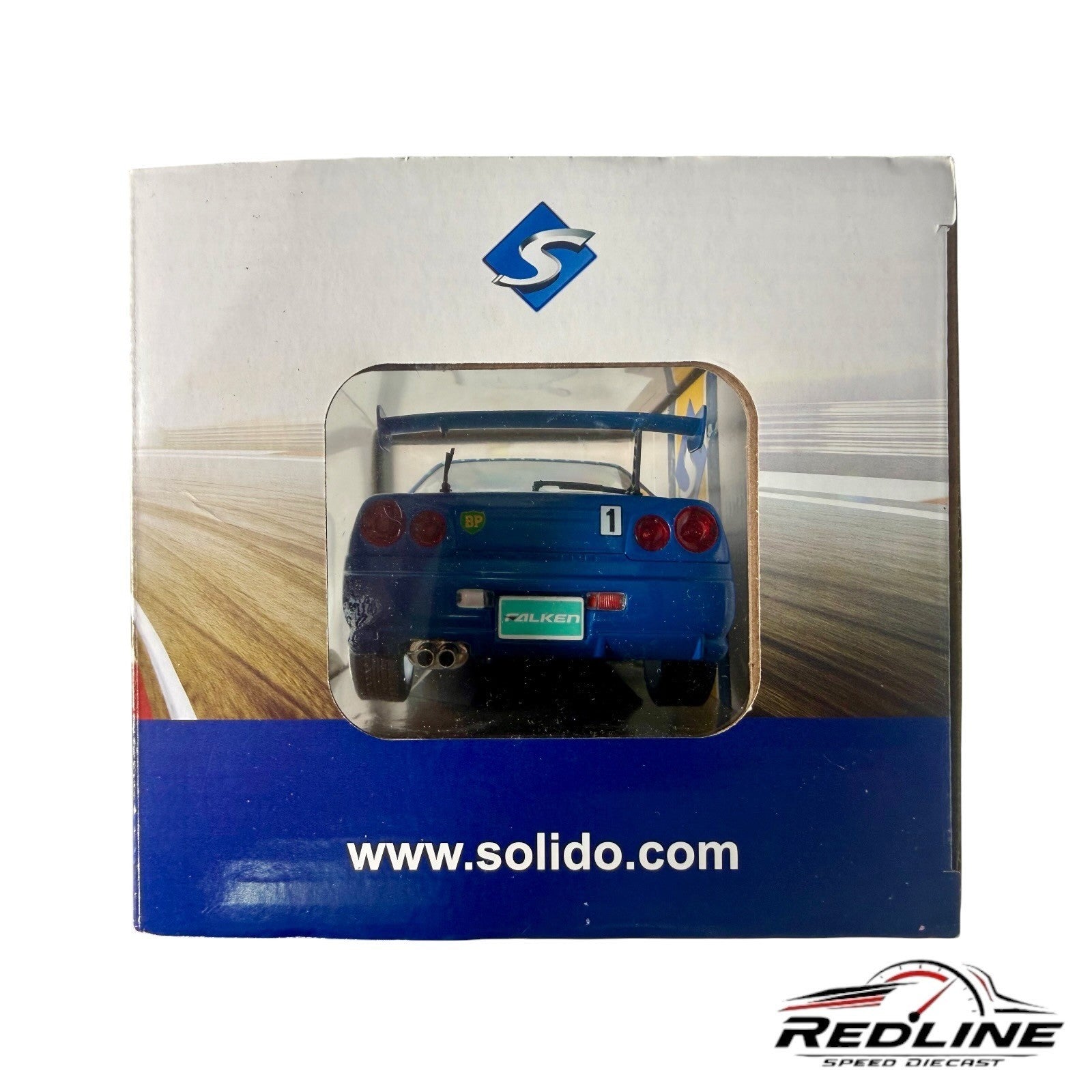 🎌SolidoS Nissan Skyline R34 GTR JGTC 2001 Falken  1:18 READ DESCRIPTION C3🎌