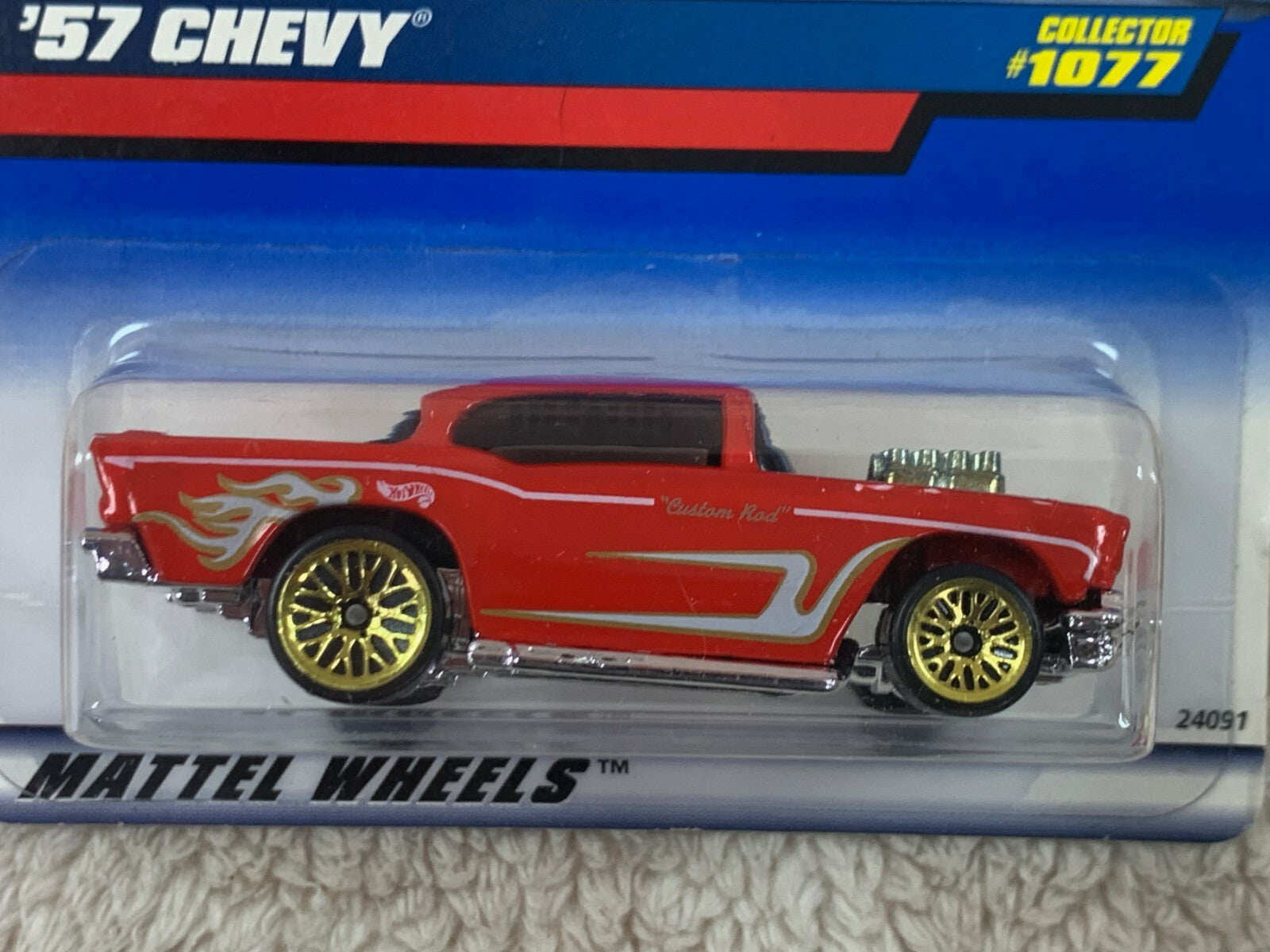 **Vintage 1976 Hot Wheels - Red ‘57 Chevy “Custom Rod” NIP #1077 year 1998 HW05*
