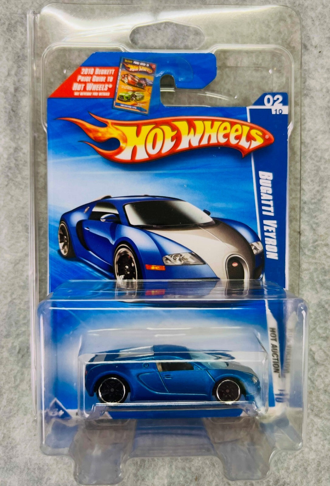 🔥🔥🔥Hot Wheels 2010 Hot Auction Satin Blue Bugatti Veyron H35🔥🔥🔥