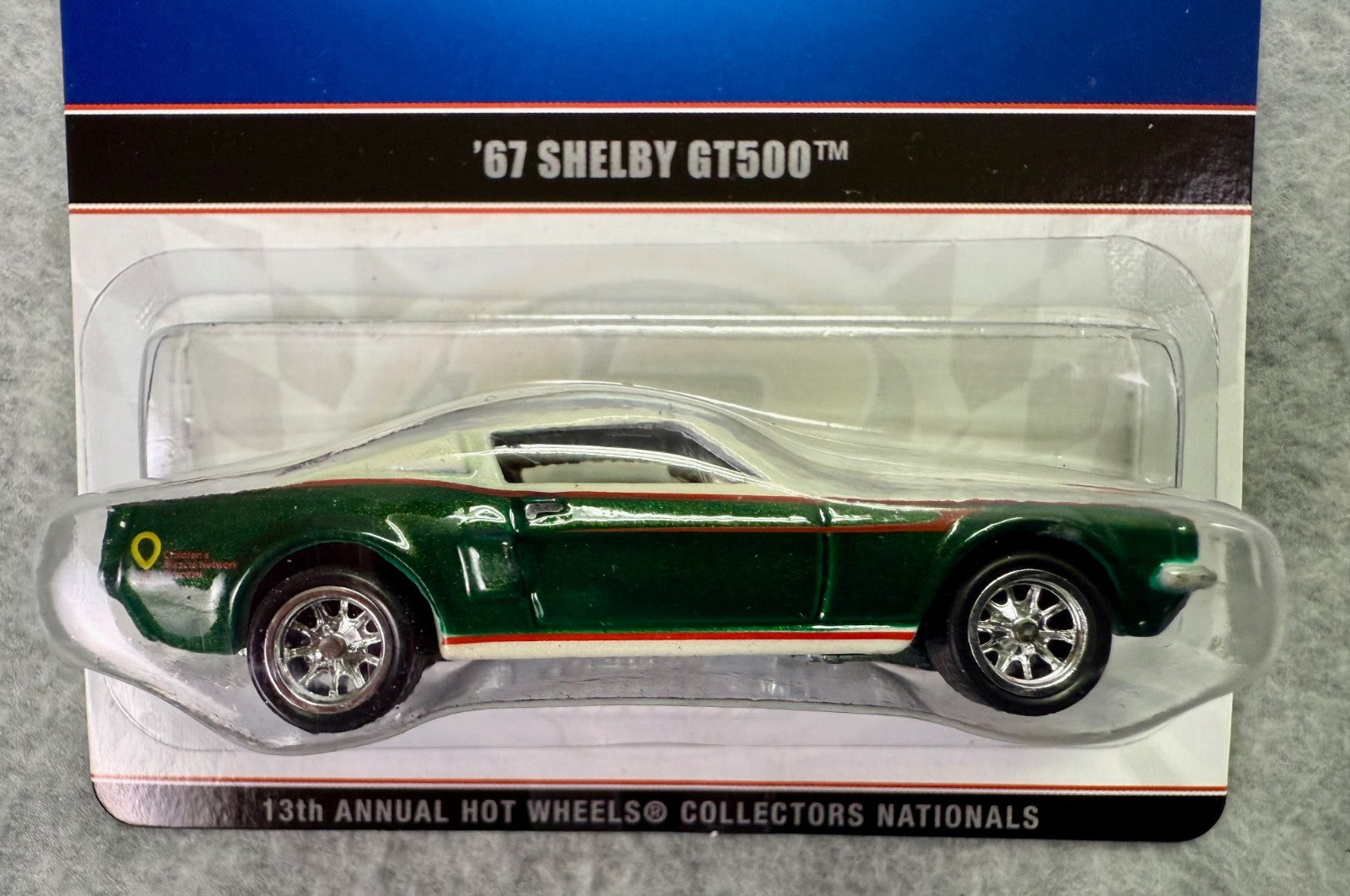 🏁Hot Wheels13th Collectors Nationals '67 Shelby GT500 92/1500 White Green H9🏁