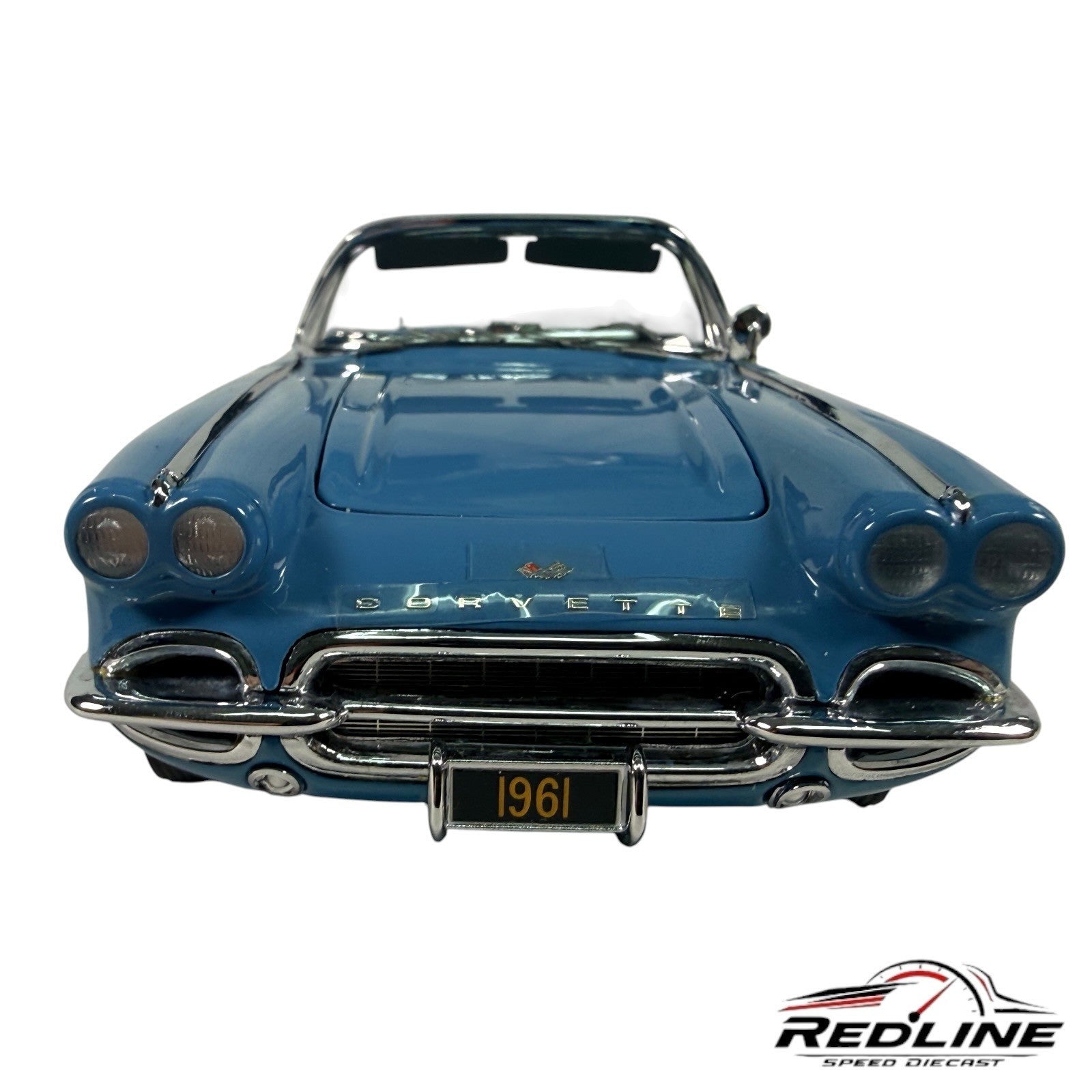 🇺🇸Danbury Mint Limited Edition 1961 Chevrolet Corvette Blue w/Box 1:24 C2🇺🇸