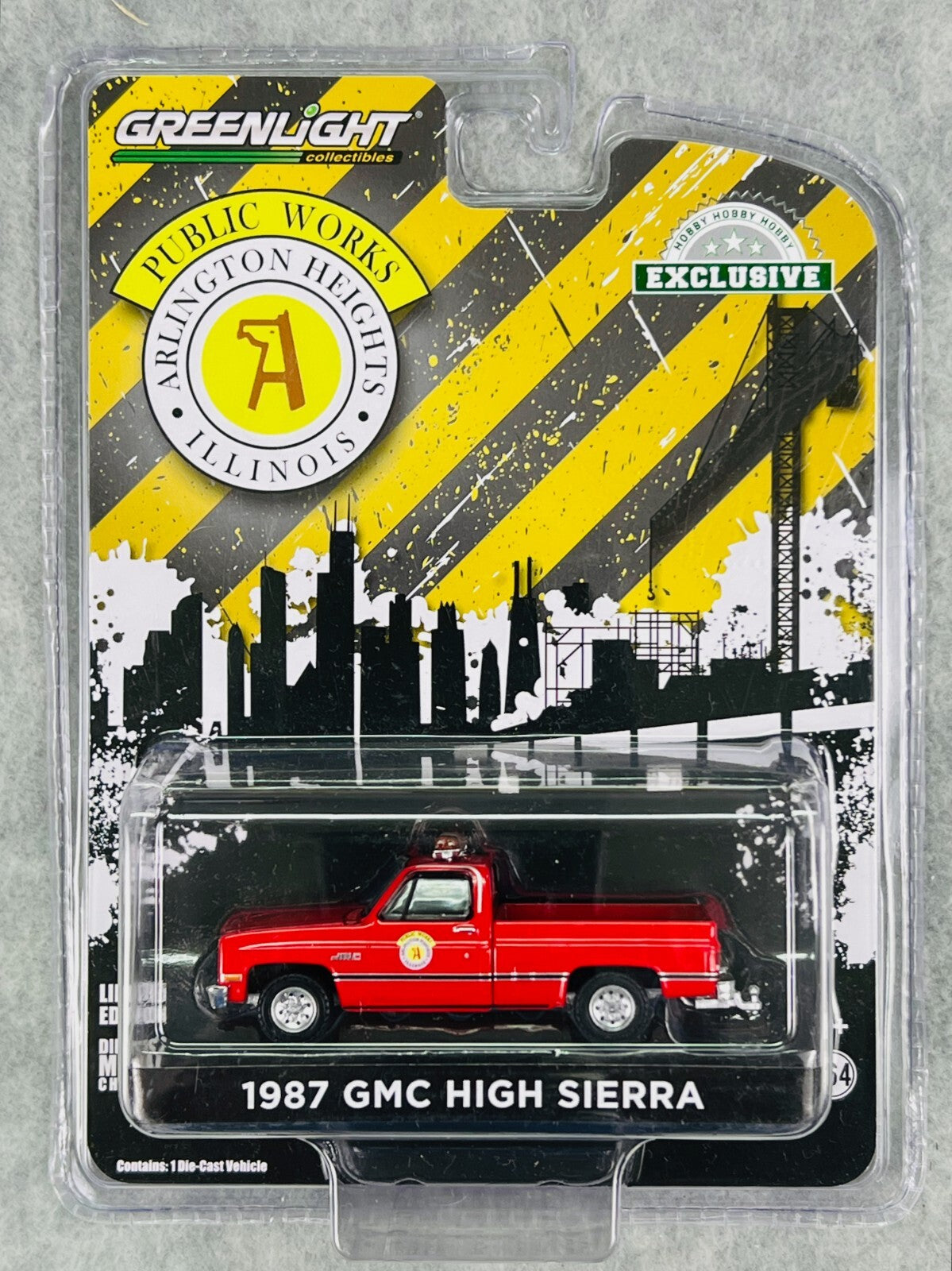 🇺🇸Greenlight 1987 GMC High Sierra  Arlington Heights Public Works H33🇺🇸