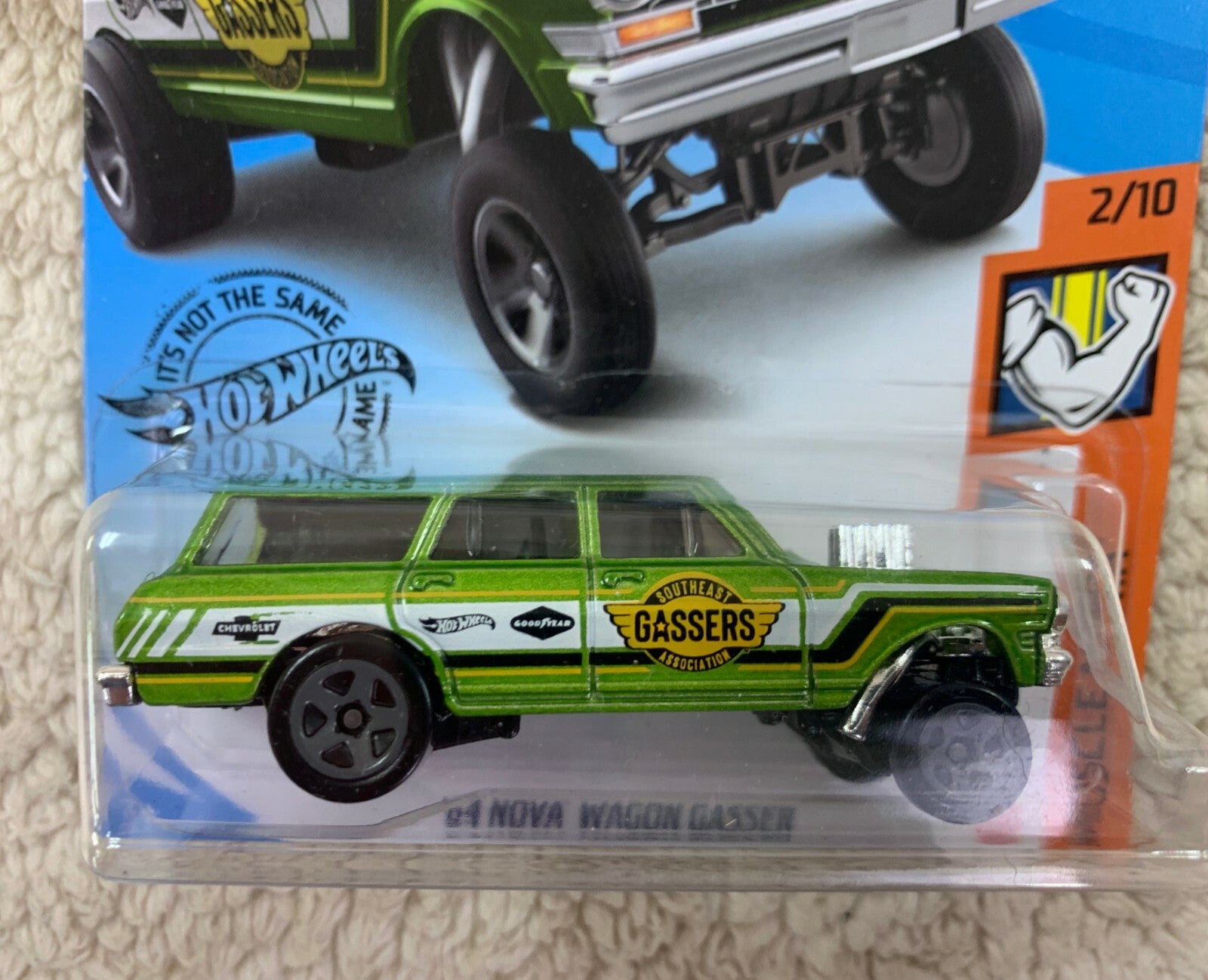 ****Hot Wheels  Muscle Manaia 64 Nova Wagon Gasser 174/250 - 2/10  Green HW05***