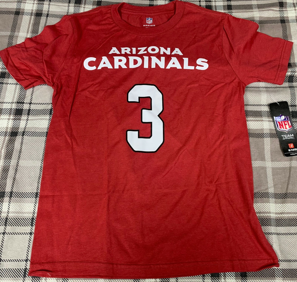 ***NFL Arizona Cardinals # 3 Josh Rosen Youth Size Medium 10/12 Red T-Shirt ***