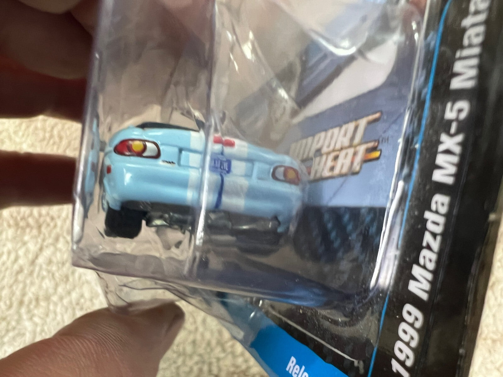 🎌Johnny Lightning Import Heat 1999 Mazda MX5 Miata 1:64 Light Blue HW17🎌