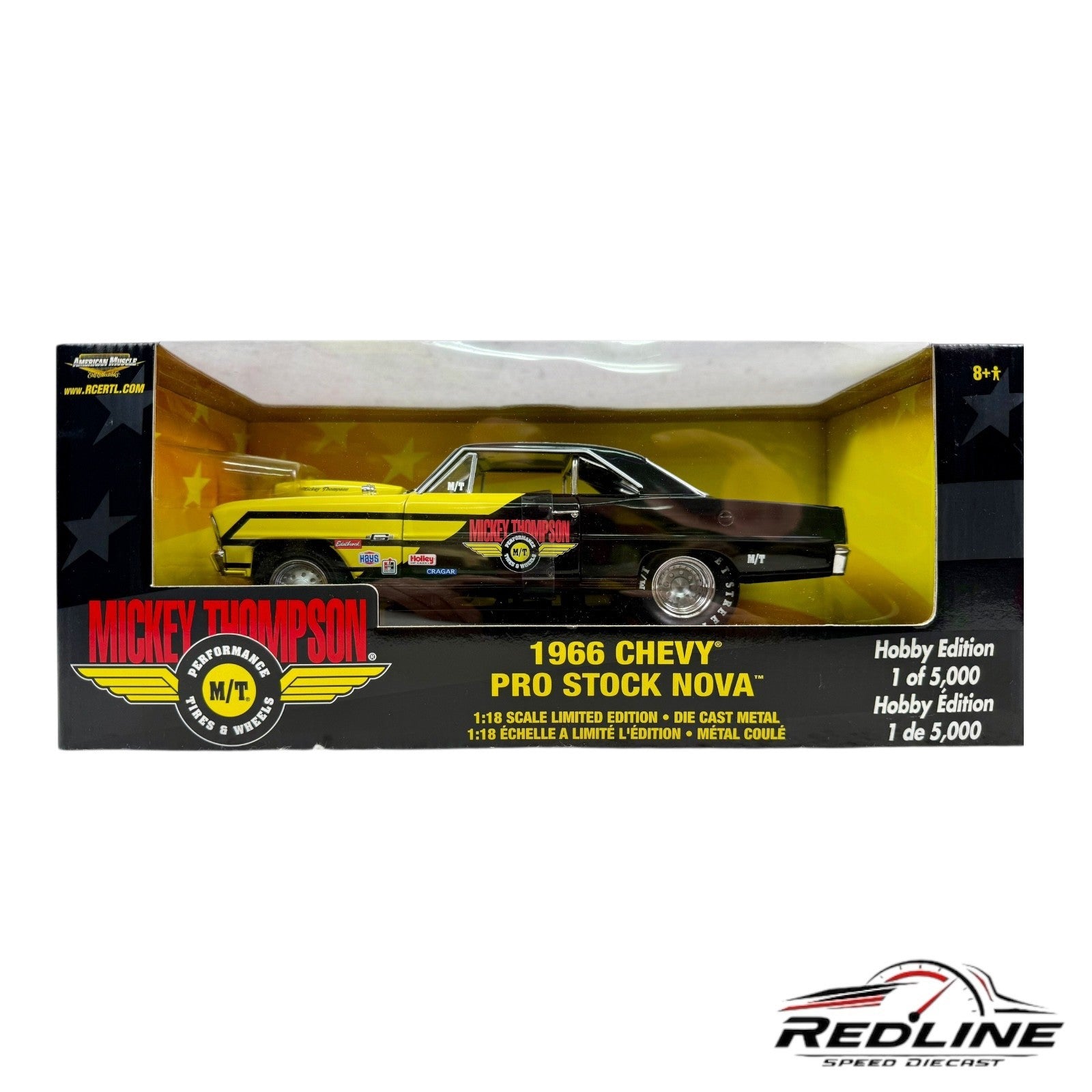 🇺🇸ERT LAmerican Muscle Mickey Thompson 1966 Chevy Pro Stock Nova 1:18 LN🇺🇸