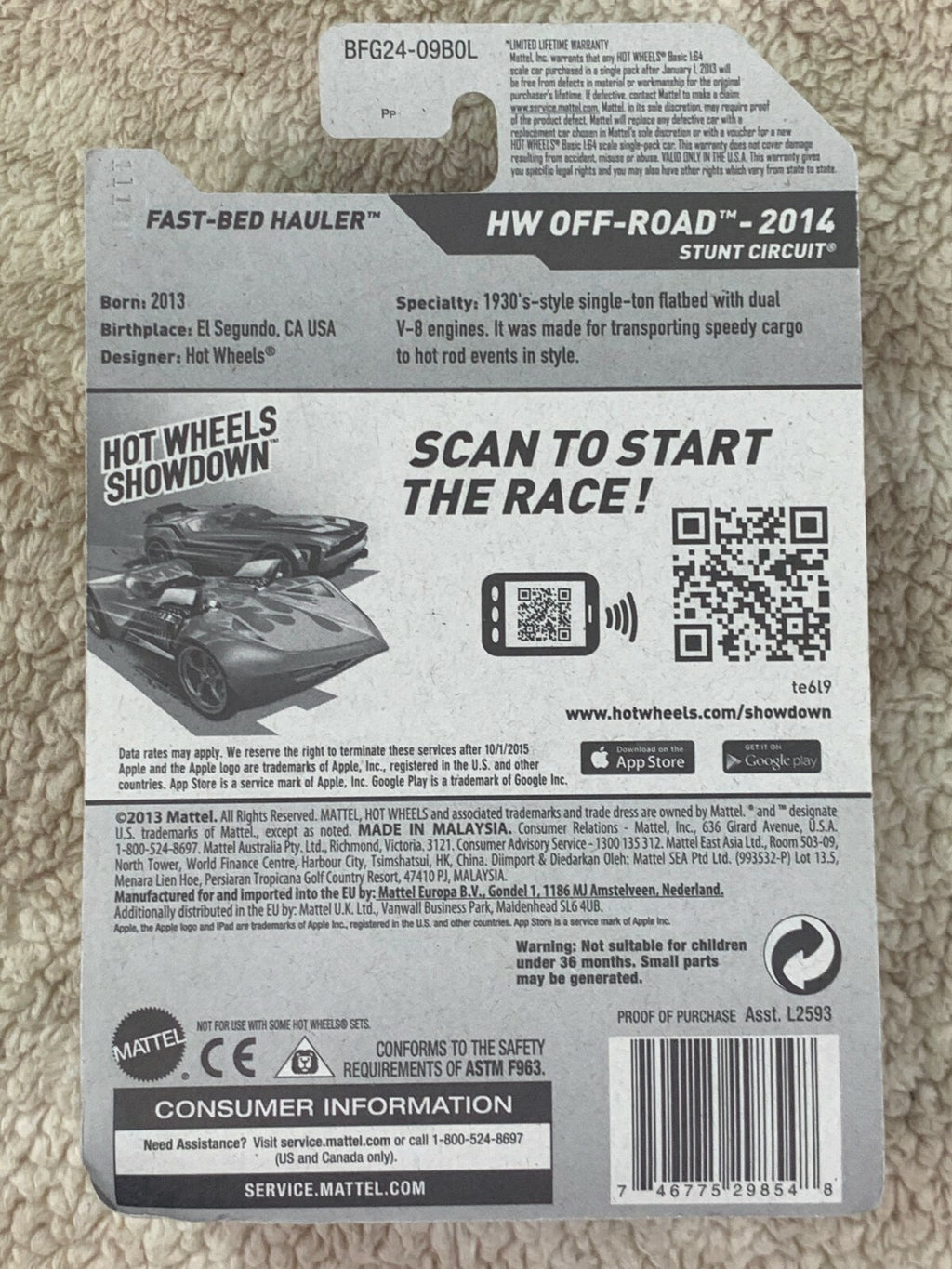 **********HOT WHEELS FAST-BED HAULER RED HW OFF-ROAD #105/250 NEW HW05**********
