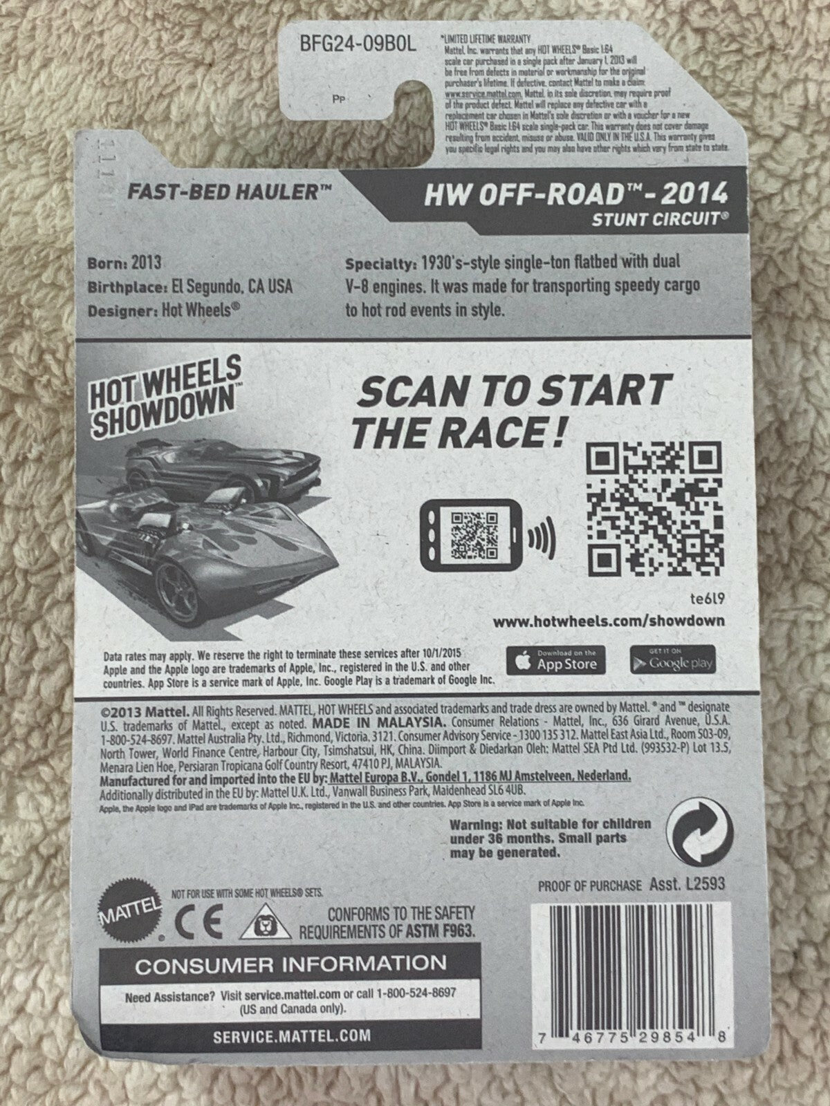**********HOT WHEELS FAST-BED HAULER RED HW OFF-ROAD #105/250 NEW HW05**********