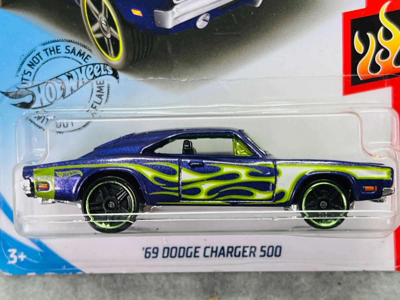 🔥🔥🔥Hot Wheels 69 Dodge Charger 500 HW FLAMES HW Flames H25🔥🔥🔥