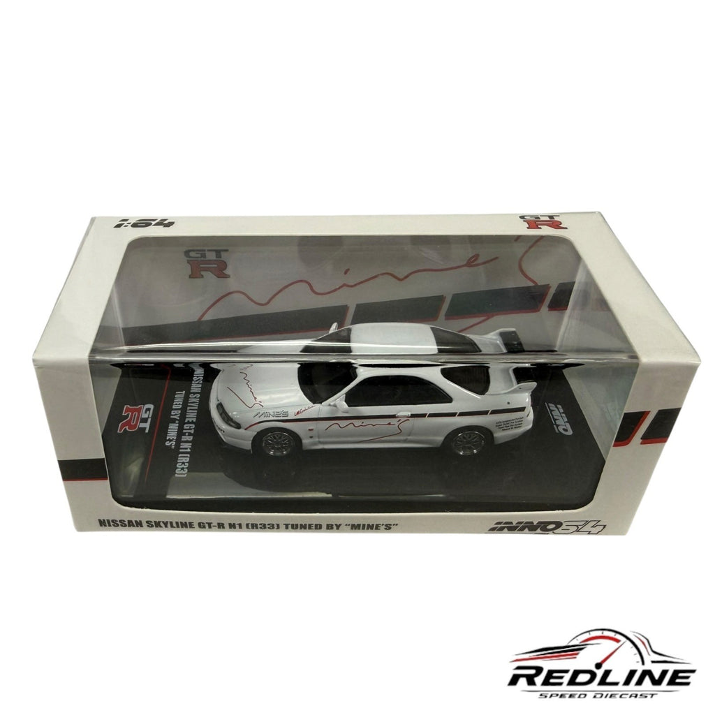🎌🎌Inno64 Nissan GT-R N1 R33 Tuned By Mines Silver 1:64 H1🎌🎌