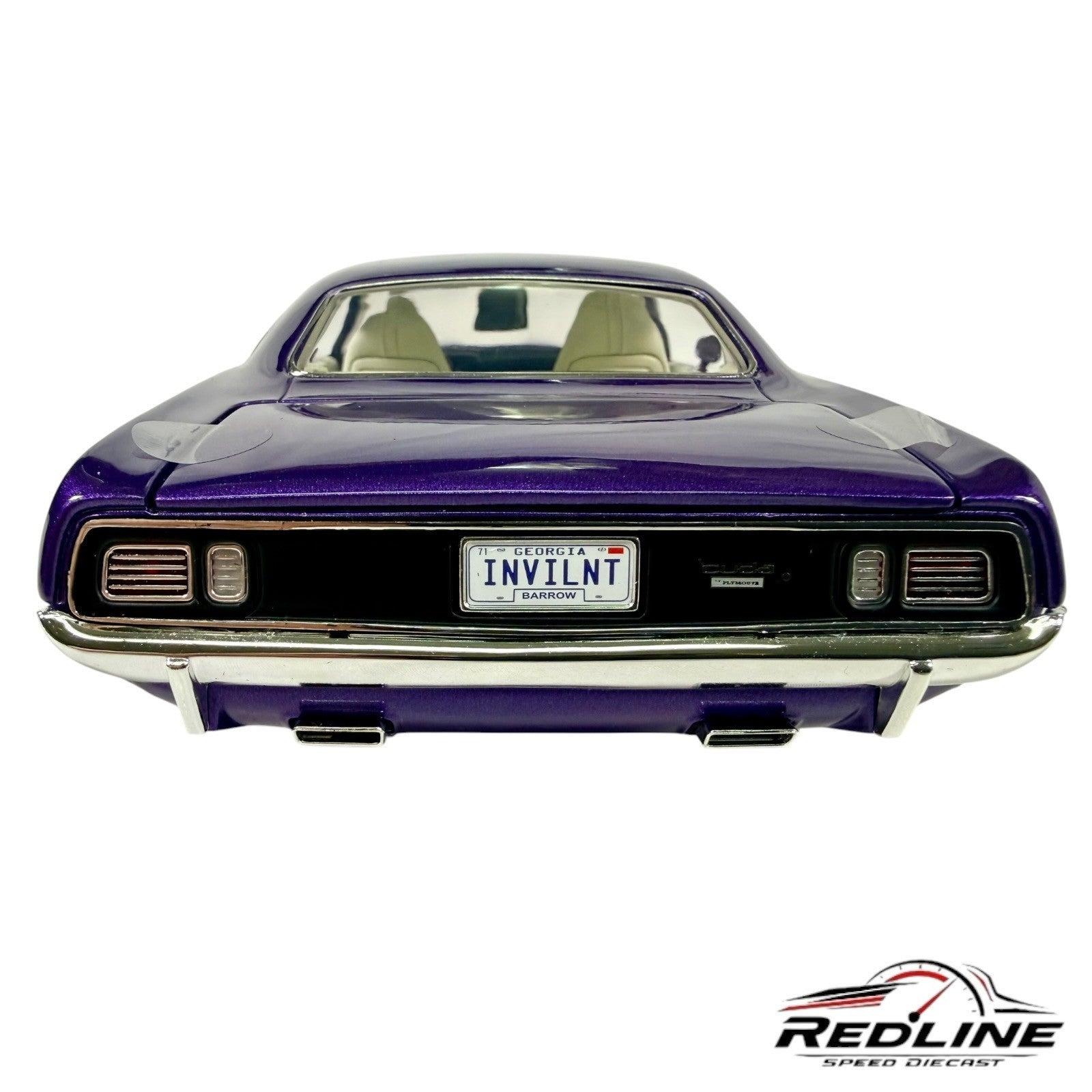 🦅🦅ACME 1971 Plymouth Barracuda 383 Purple White 1:18 C1`🦅🦅