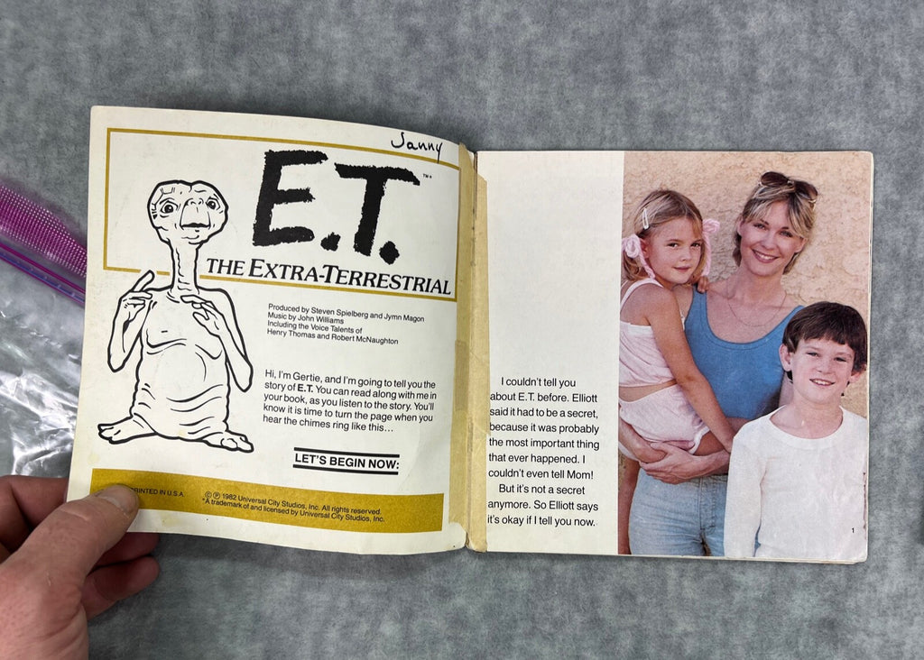 🔥🔥🔥1982 E.T. Read Along Adventure Book Cassette Tape Vintage🔥🔥🔥