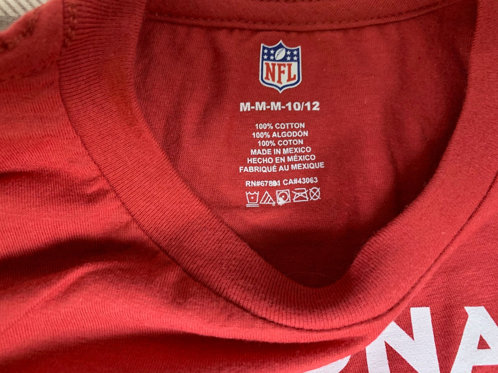 ***NFL Arizona Cardinals # 3 Josh Rosen Youth Size Medium 10/12 Red T-Shirt ***