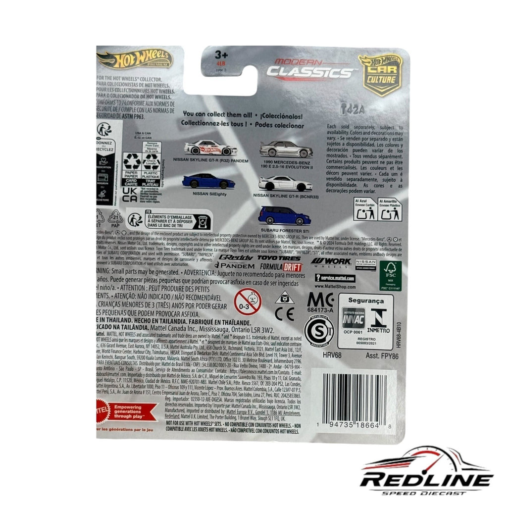 🎌Hot Wheels Premium Modern Classics Nissan Skyline GT-R R32 Pandem White H17 🎌