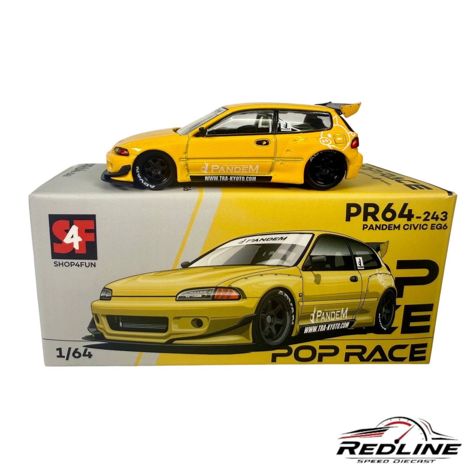 🎌🎌Pop Race Honda Civic EG6 Pandem Yellow Philippine Event Exclusive H15🎌🎌