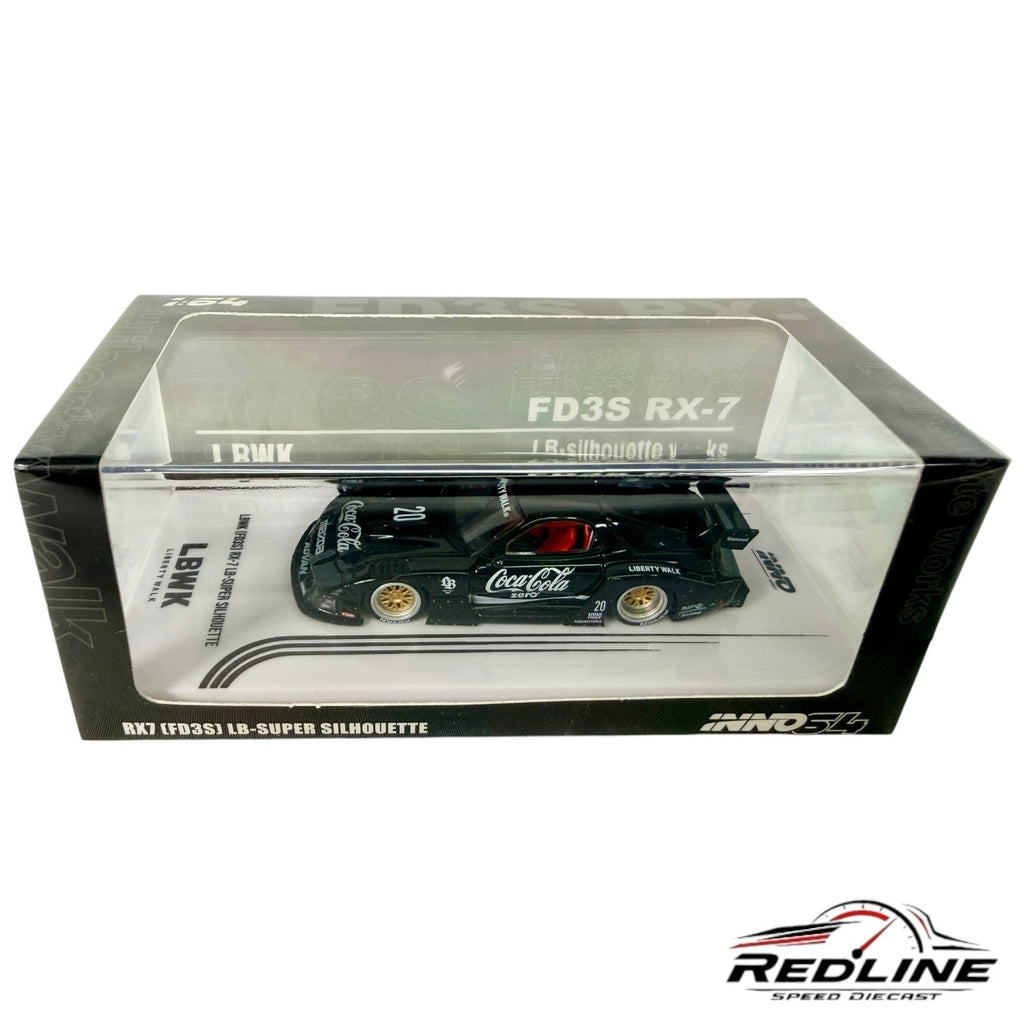 🎌🎌Inno64 LBWK Mazda RX7 FD3S LB-Super Silhouette BLACK COCA-COLA  1:64 H36🎌🎌