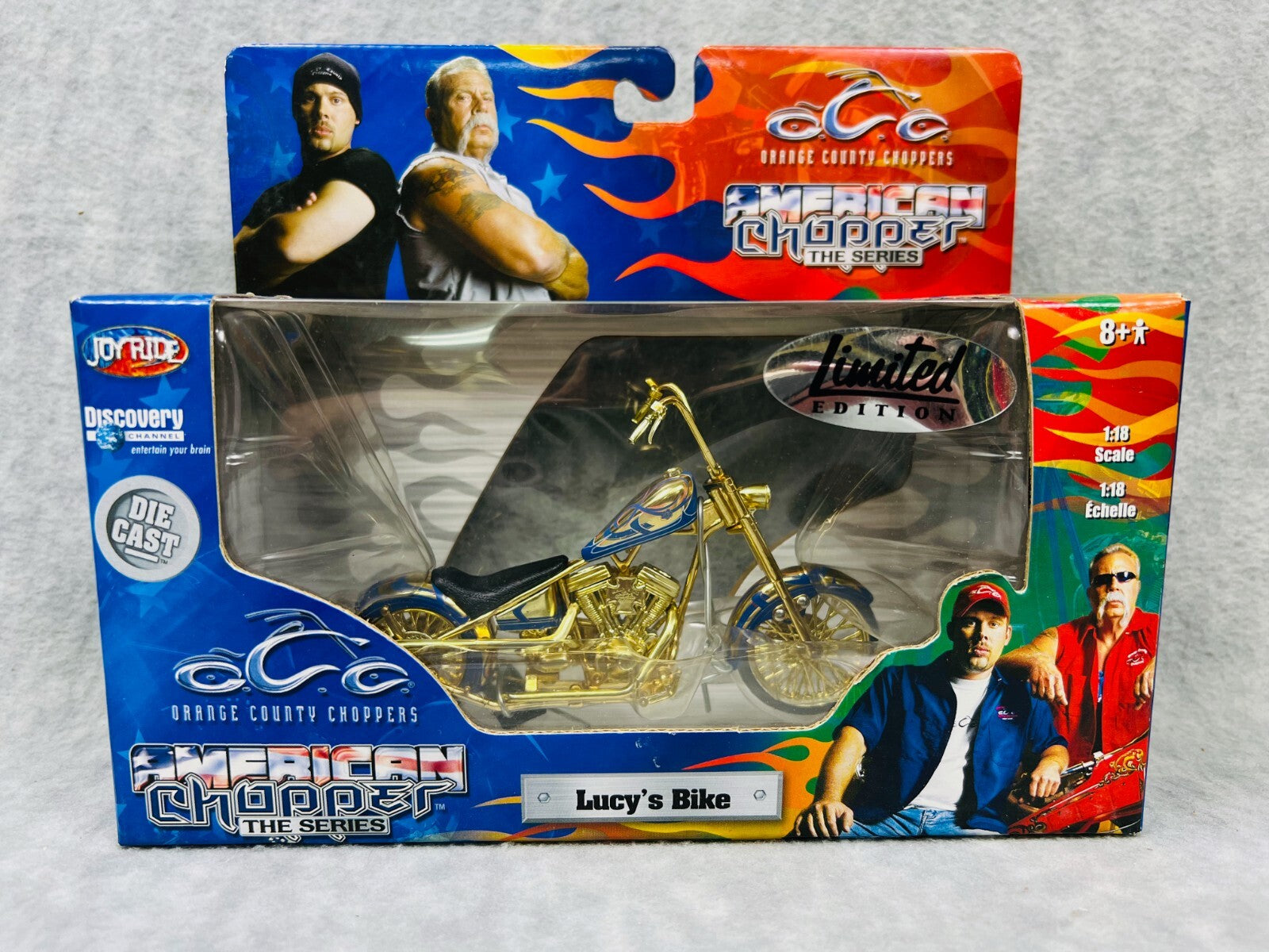 🦅🦅Orange County American Choppers  Lucy's Bike Limited Edition GOLD 1:18 🦅🦅