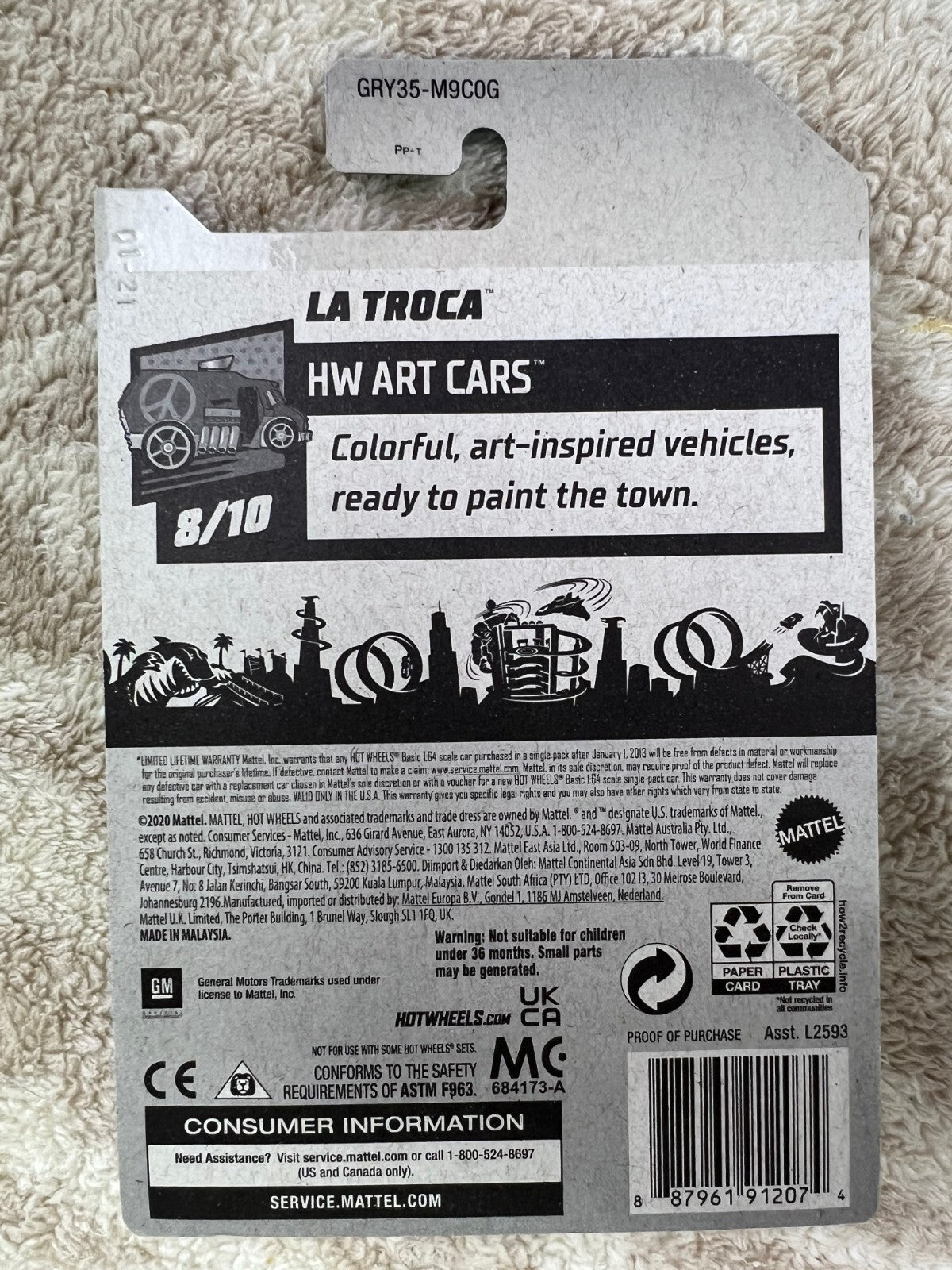 🔥🔥🔥🔥 Hot Wheels #146 La Troca Black HW Art Cars HW05🔥🔥🔥🔥
