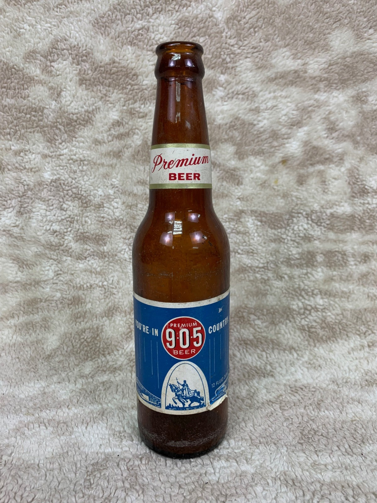 🍺🍺🍺🍺🍺🍺🍺🍺🍺Premium 905 Beer Bottle 12 Ounce  Empty🍺🍺🍺🍺🍺🍺🍺🍺🍺