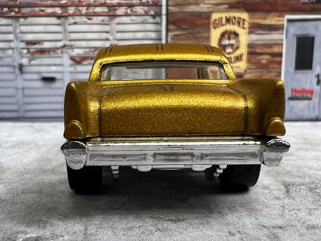 🇺🇸🇺🇸Hot Wheels Gold '57 Chevy Bel Air White Wall Tires C12🇺🇸🇺🇸