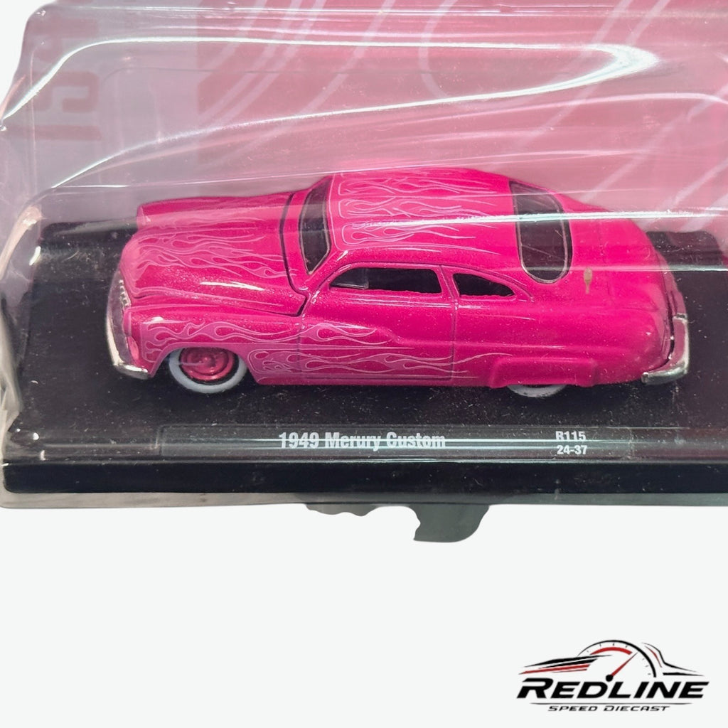 🇺🇸M2 Machines 1949 MERCURY Custom R115 Pink Flames H17🇺🇸