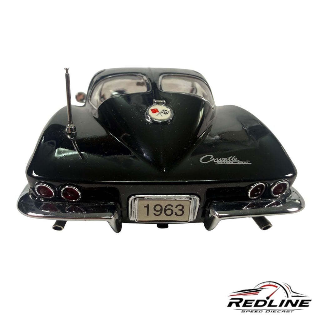 🦅🦅Danbury Mint 1963 Chevrolet Corvette Sting Ray Coupe Black 1/24 C2🦅🦅