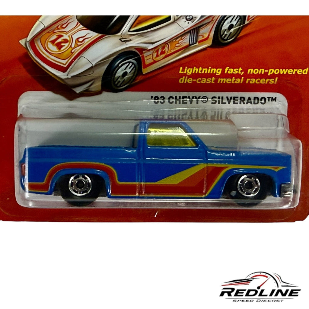 🇺🇸Hot Wheels The Hot Ones '83 Chevy Silverado Blue H33🇺🇸