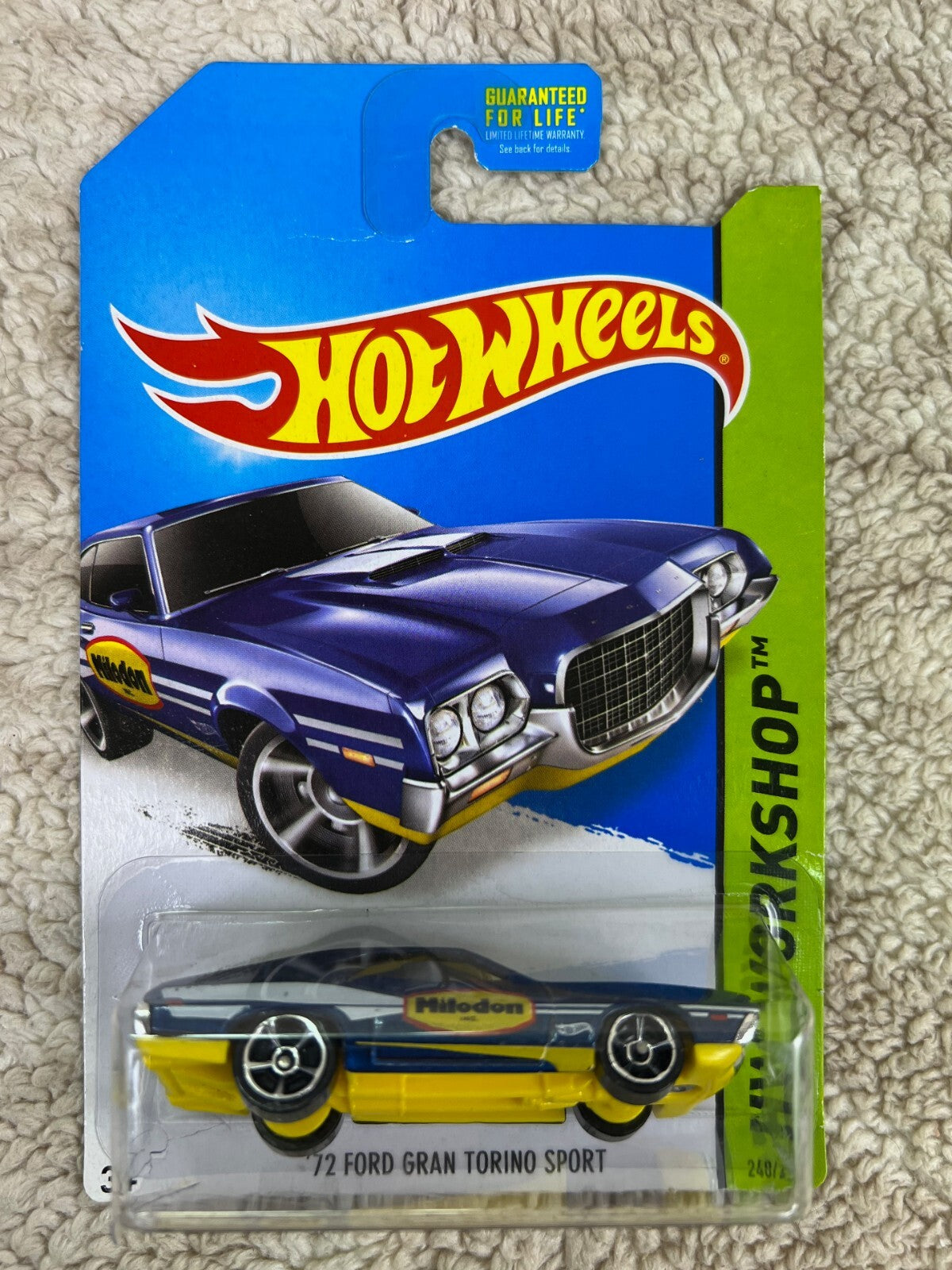 🔥🔥2014 Hot Wheels #248 Workshop-Performance '72 FORD GRAN TORINO SPORT HW12🔥