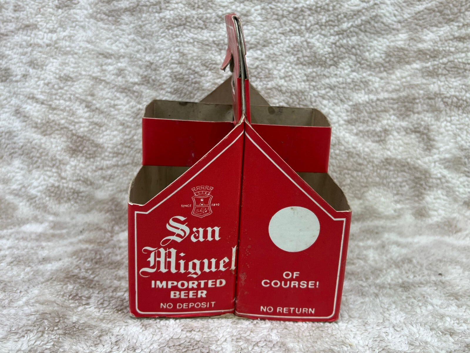 🍺🍺🍺🍺Vintage San Miguel Beer Bottle 6 Back Bottle Holder🍺🍺🍺🍺
