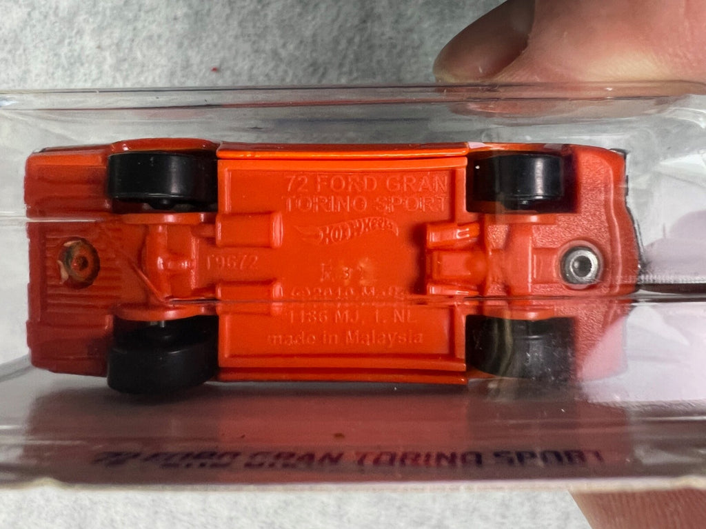 🔥🔥🔥Hot Wheels  Orange '72 Ford Gran Torino Sport Muscle Mania H24🔥🔥🔥