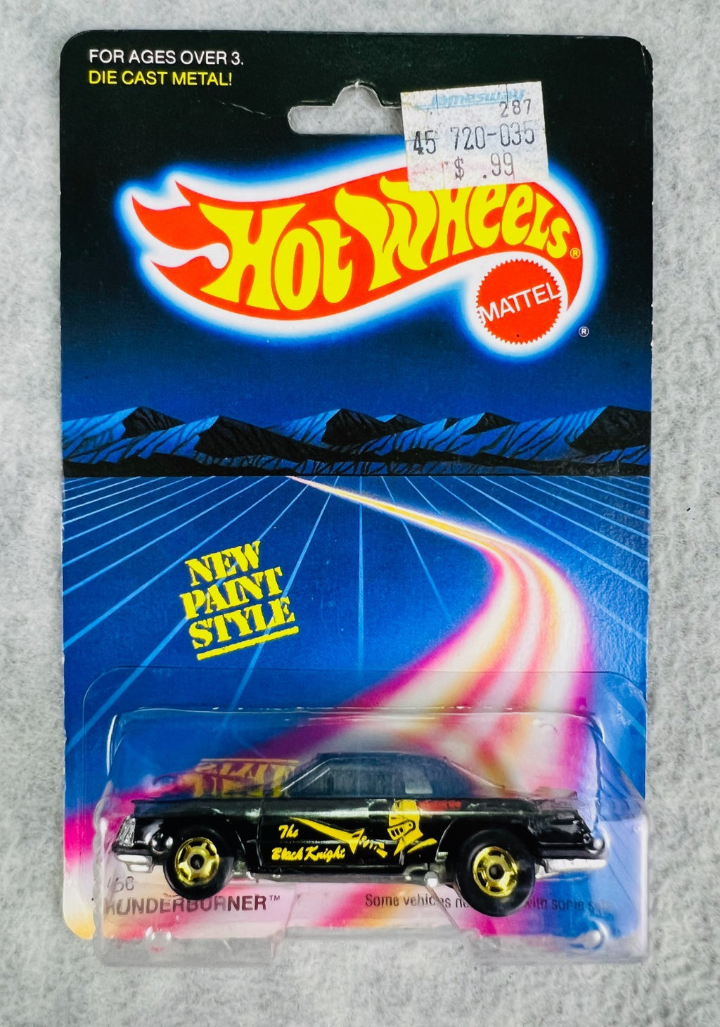 🔥🔥Hot Wheels Vintage Thunderburner Speed Fleet Series 1456 Black 1986 H29🔥🔥