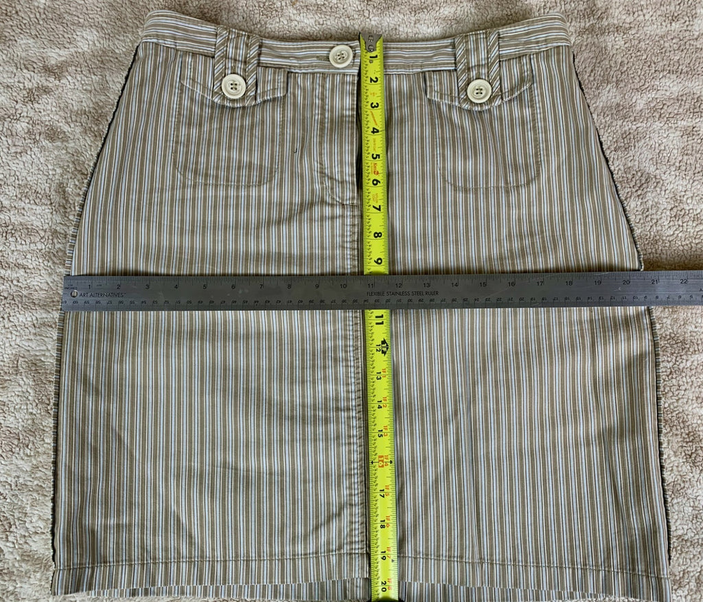 *****THE LIMITED WOMEN'S BROWN/WHITE STRIPED SKIRT SIZE 12 100% COTTON NICE*****