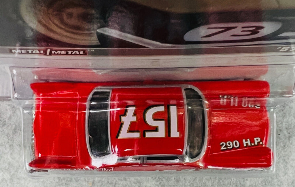 🏁🏁 Hot Wheels Racing 2012 Stockcar '57 Plymouth Red Real Riders 🏁🏁