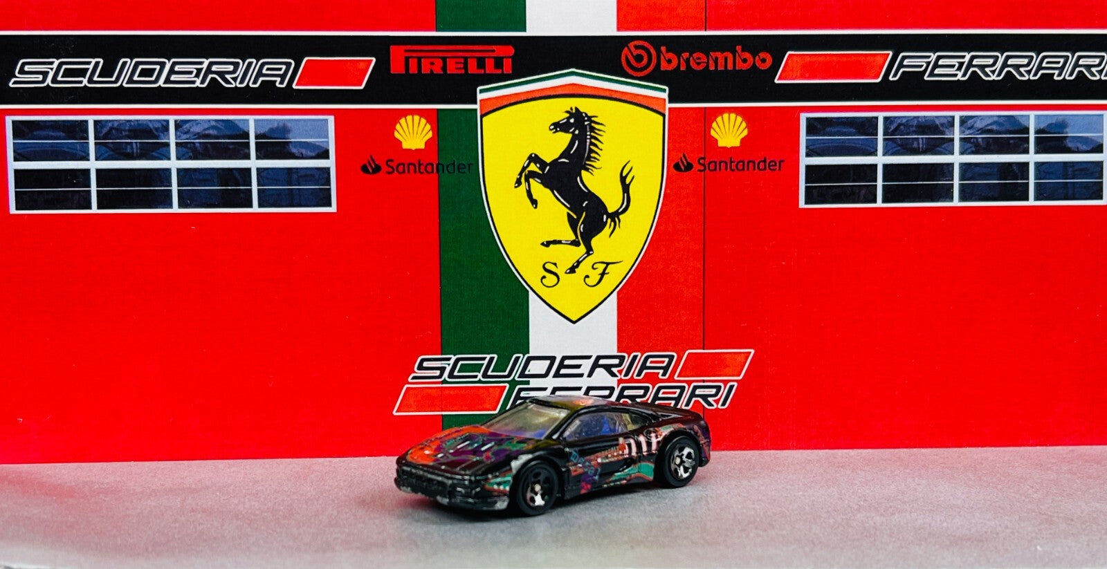 🇮🇹🇮🇹Hot Wheels  Ferrari 355 Black Rockin' Rods 1/64th Scale C22🇮🇹🇮🇹