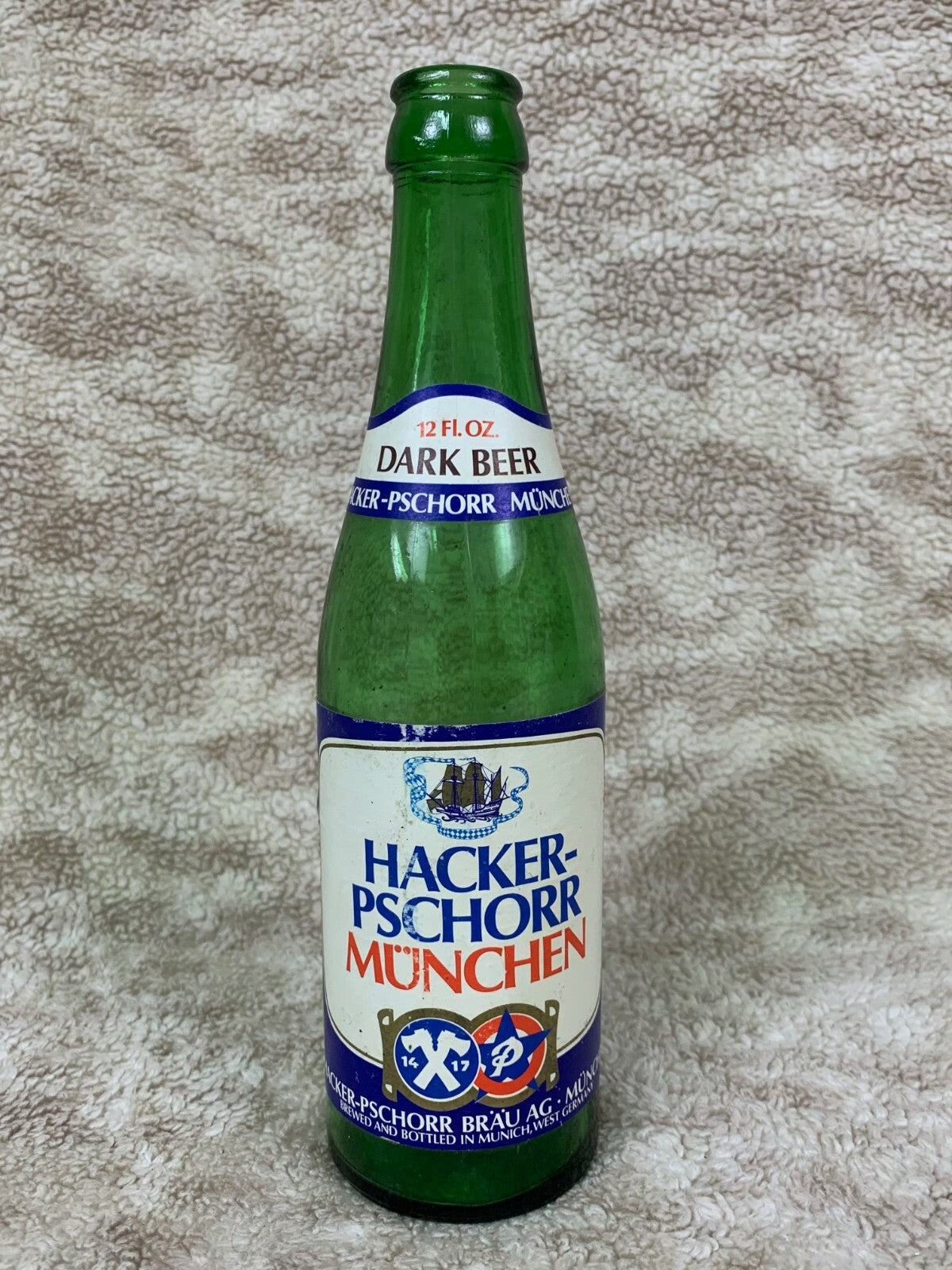 🍺🇧🇪 Rare Old HACKER-PSCHORR Munich Dark Beer Bottle  Empty GERMANY BB2🇧🇪 🍺