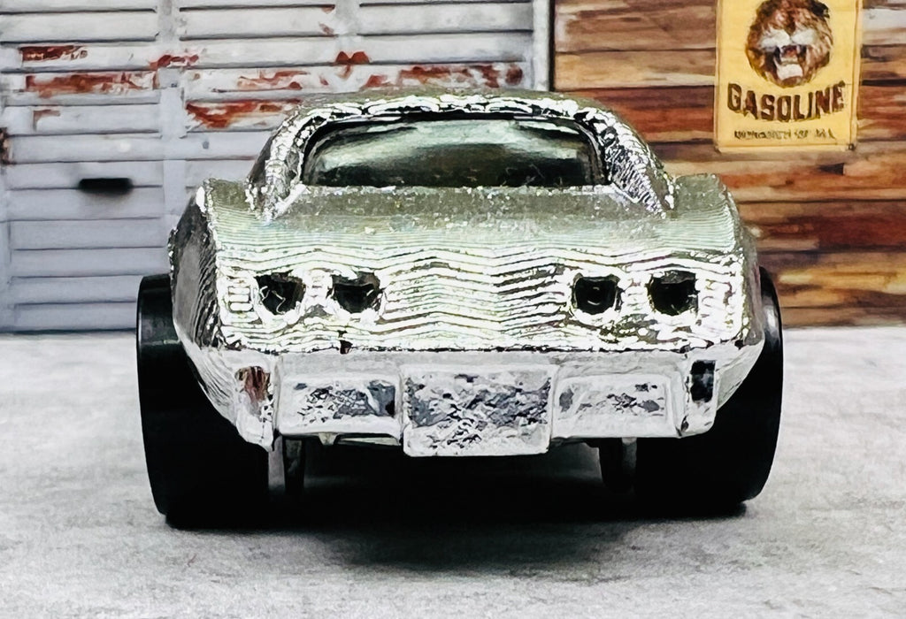 🇺🇸HOT WHEELS 1975 Blackwall  Corvette Stingray Silver Chrome Gleam Team C21