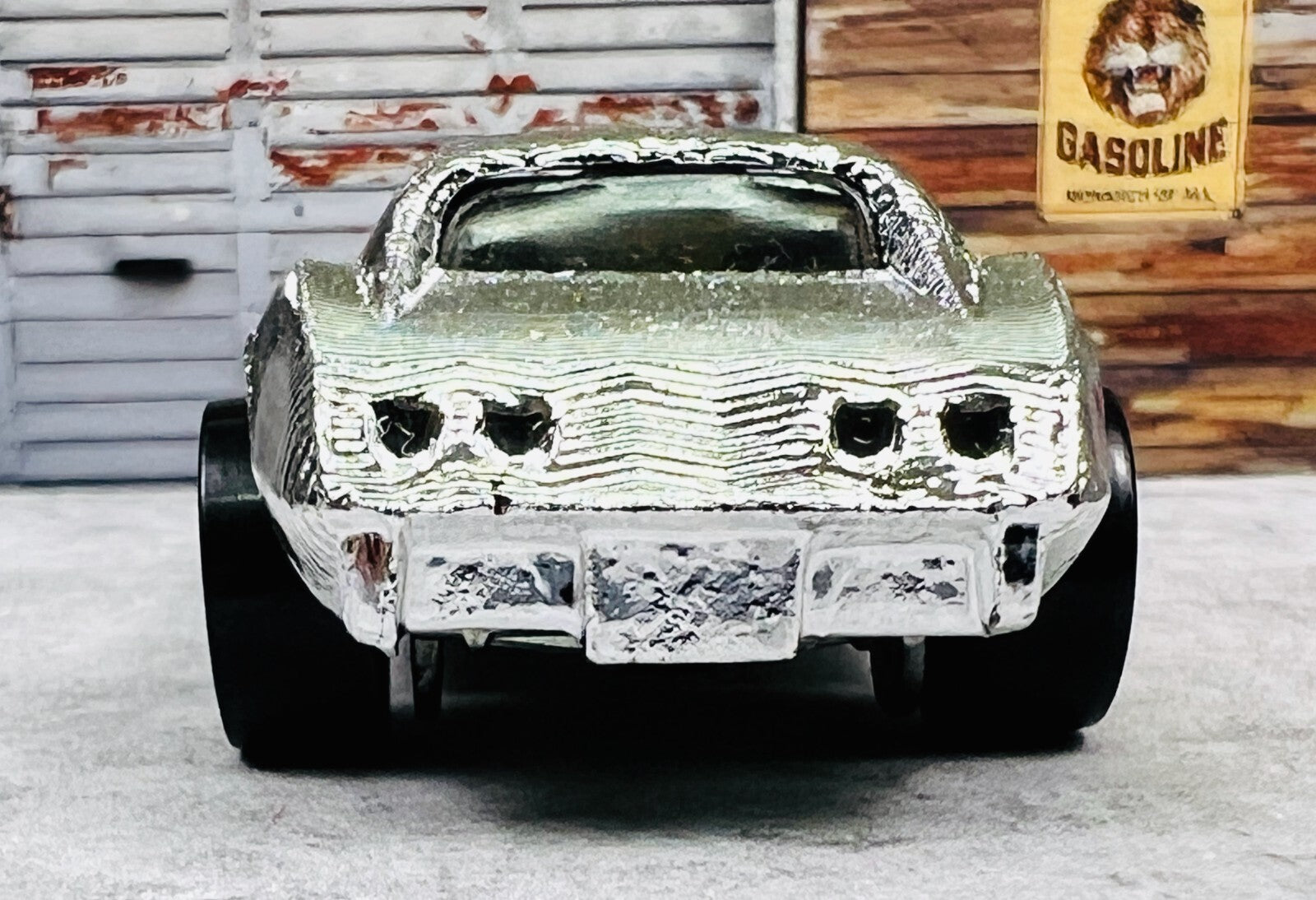 🇺🇸HOT WHEELS 1975 Blackwall  Corvette Stingray Silver Chrome Gleam Team C21