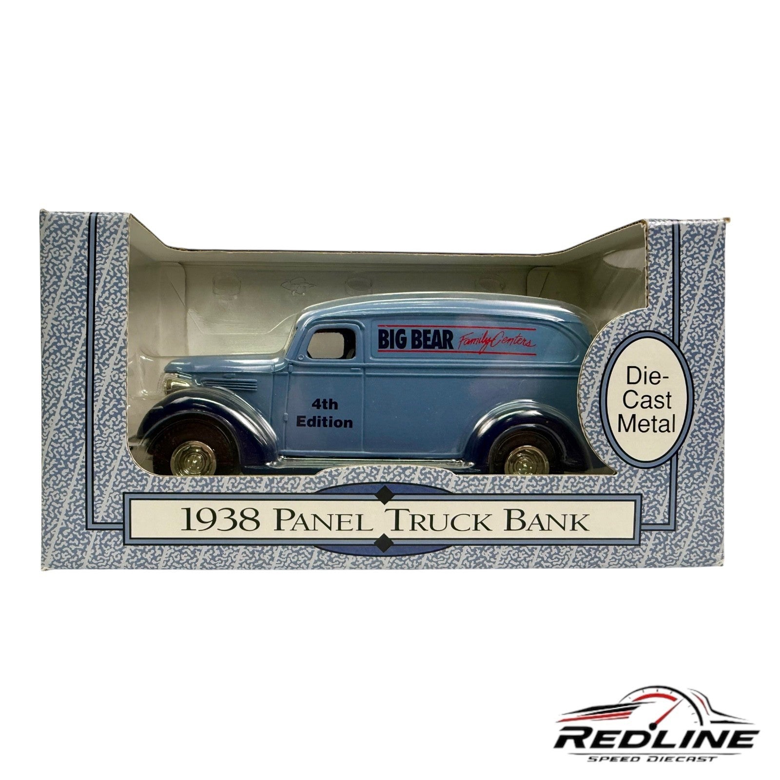 🇺🇸Ertl 1938 Panel Truck Bank Big Bear Family Centers 4th Edition 1:25 C2🇺🇸