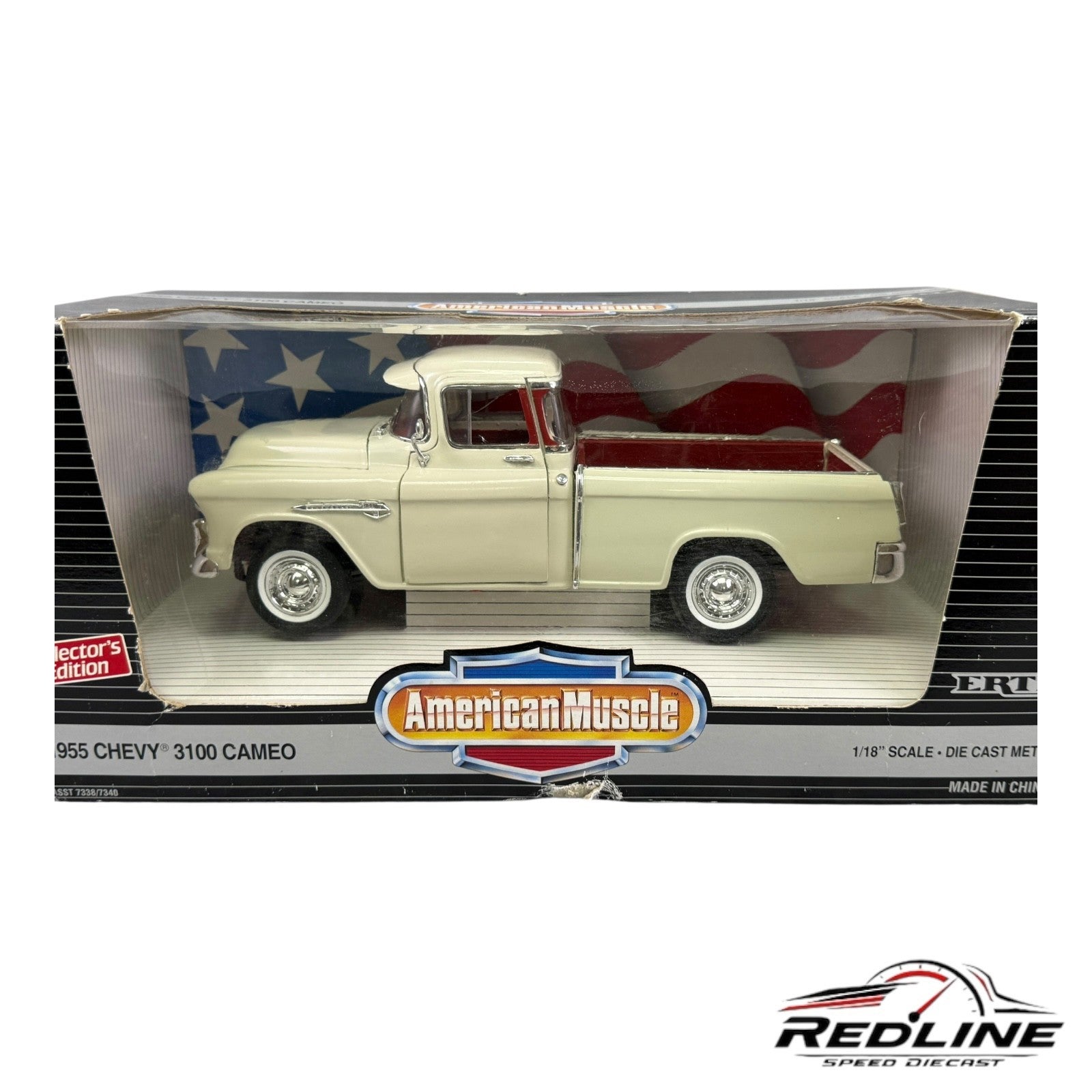 🇺🇸🇺🇸 ERTL American Muscle Die Cast 1955 Chevy 3100 CAMEO 1:18 Ivory🇺🇸🇺🇸