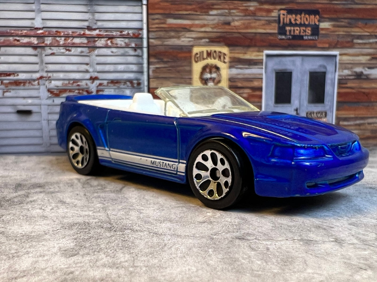 🐎🐎🐎1999 Matchbox Mustang Convertible Diecast Car Blue C7🐎🐎🐎